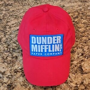 The Office‎ Dunder Mifflin Paper Company Red Baseball Cap Hat